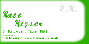 mate mizser business card