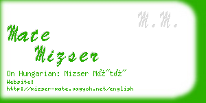 mate mizser business card